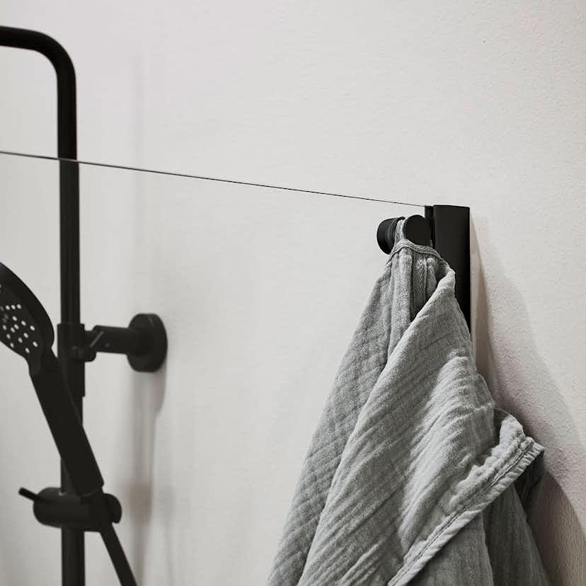 Duschhörn Noro Frost Concept Klarglas Svart