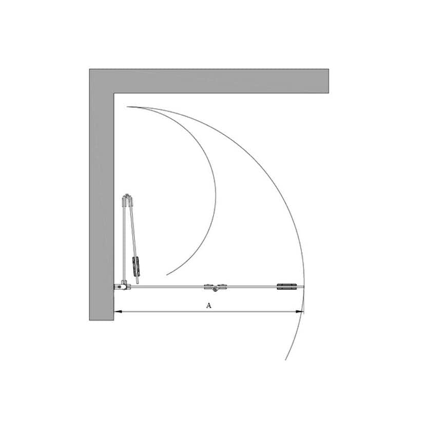 Duschdörr Hietakari Forma 303 Vikbar