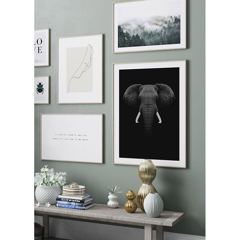 Poster Gallerix Black Elephant