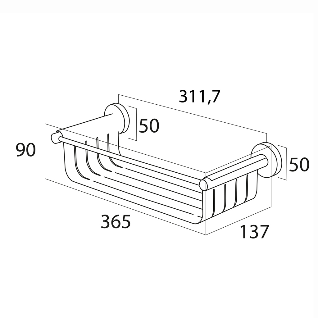 Duschkorg Tiger Boston Stor