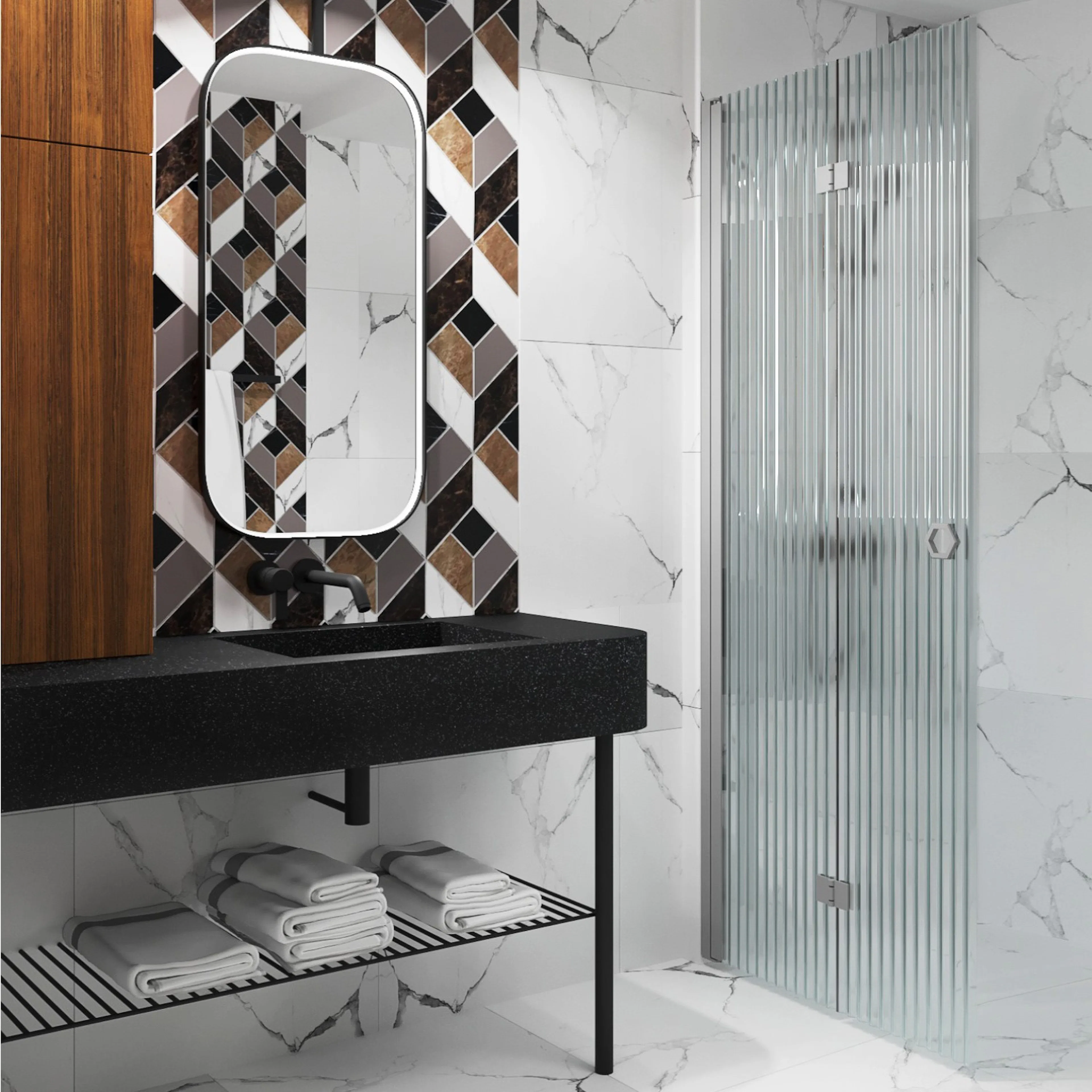 Duschdörr Hietakari Forma 303 Vikbar