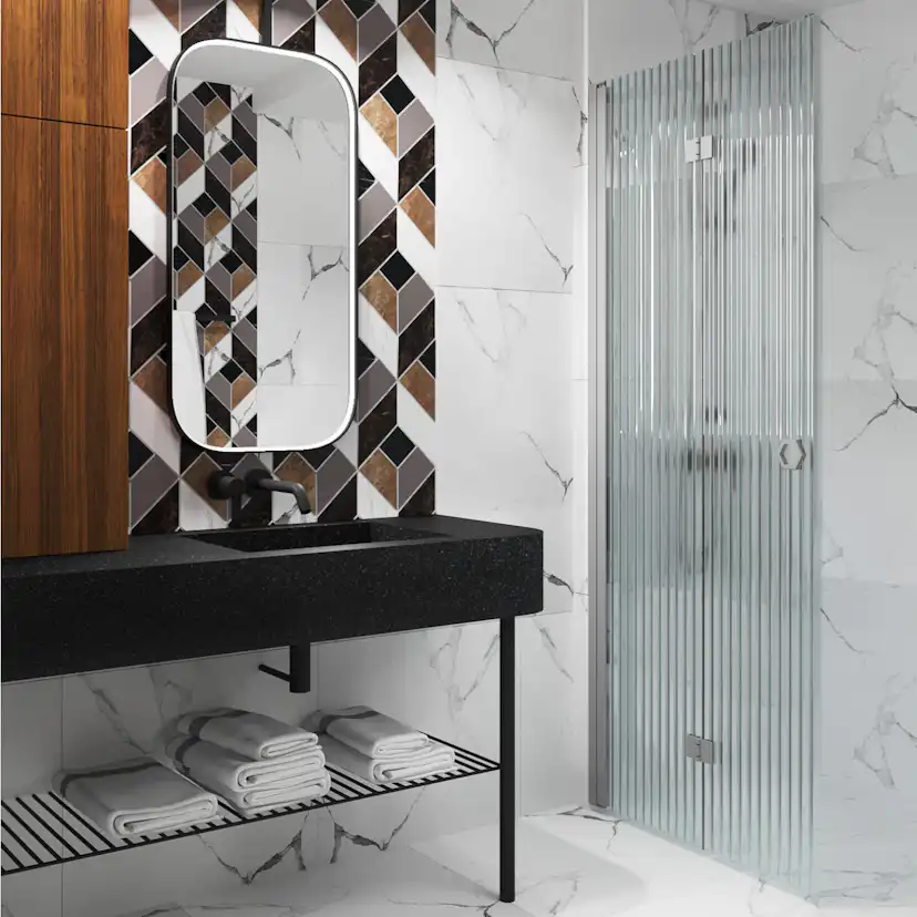 Duschdörr Hietakari Forma 303 Vikbar