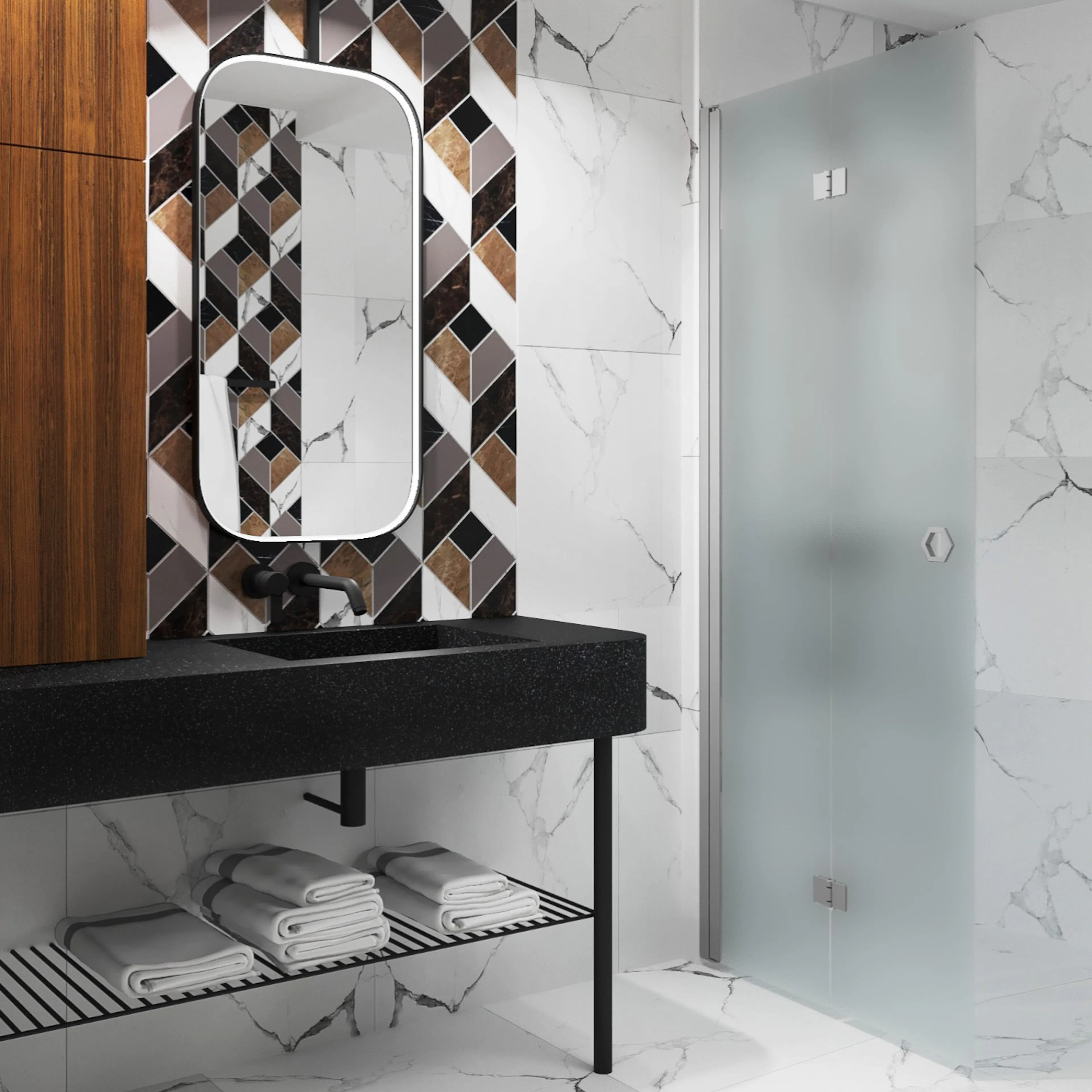 Duschdörr Hietakari Forma 303 Vikbar