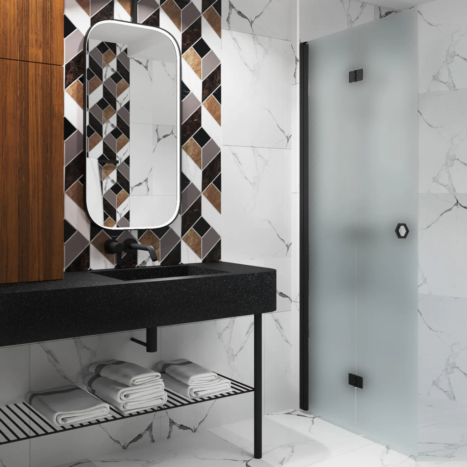 Duschdörr Hietakari Forma 303 Vikbar