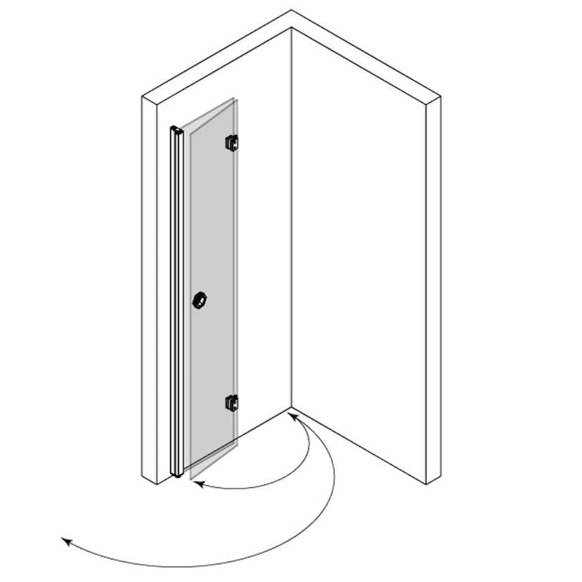 Duschdörr Hietakari Forma 303 Vikbar