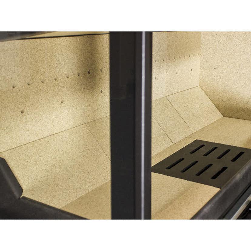 Braskamin Lacunza Adour med Glas på Framsida och Båda Sidor