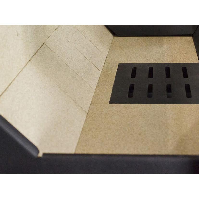 Braskamin Lacunza Adour med Glas på Framsida och Båda Sidor