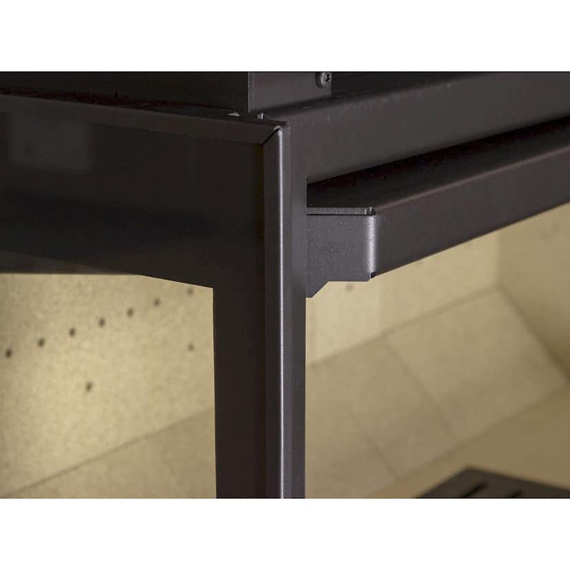 Braskamin Lacunza Adour med Glas på Framsida och Båda Sidor