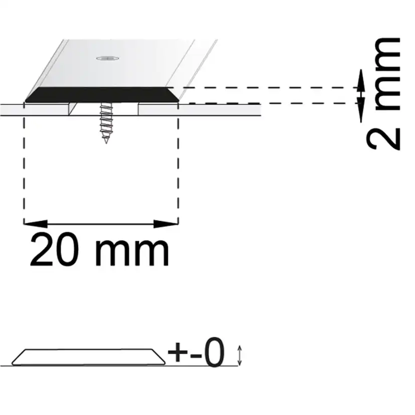 Skarvlist Habo A25 Mässing 20 mm