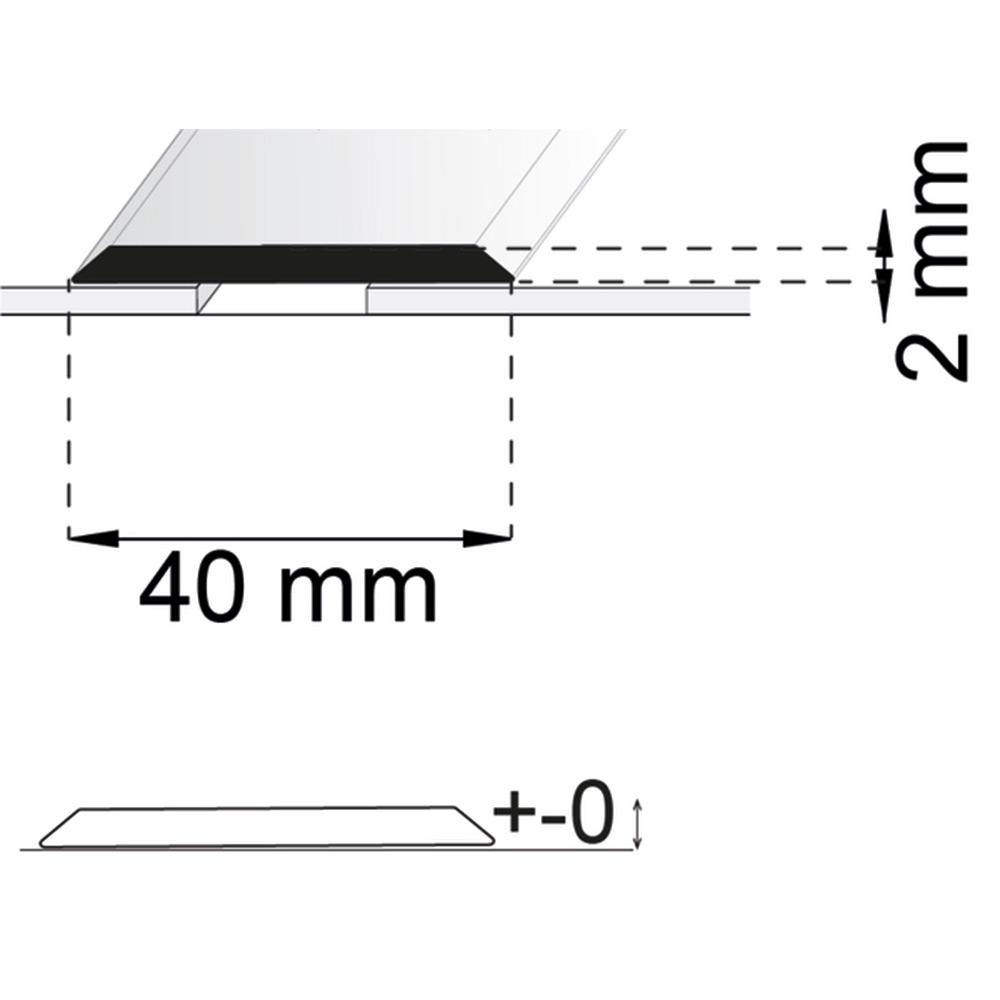 Skarvlist Habo SA24 Grafitgrå 40 mm