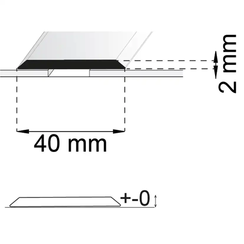 Skarvlist Habo SA24 Grafitgrå 40 mm