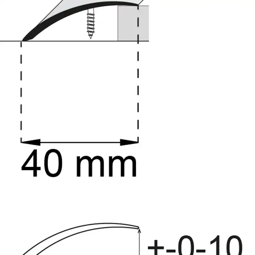Nivålist Habo A78 Mattsvart 40 mm