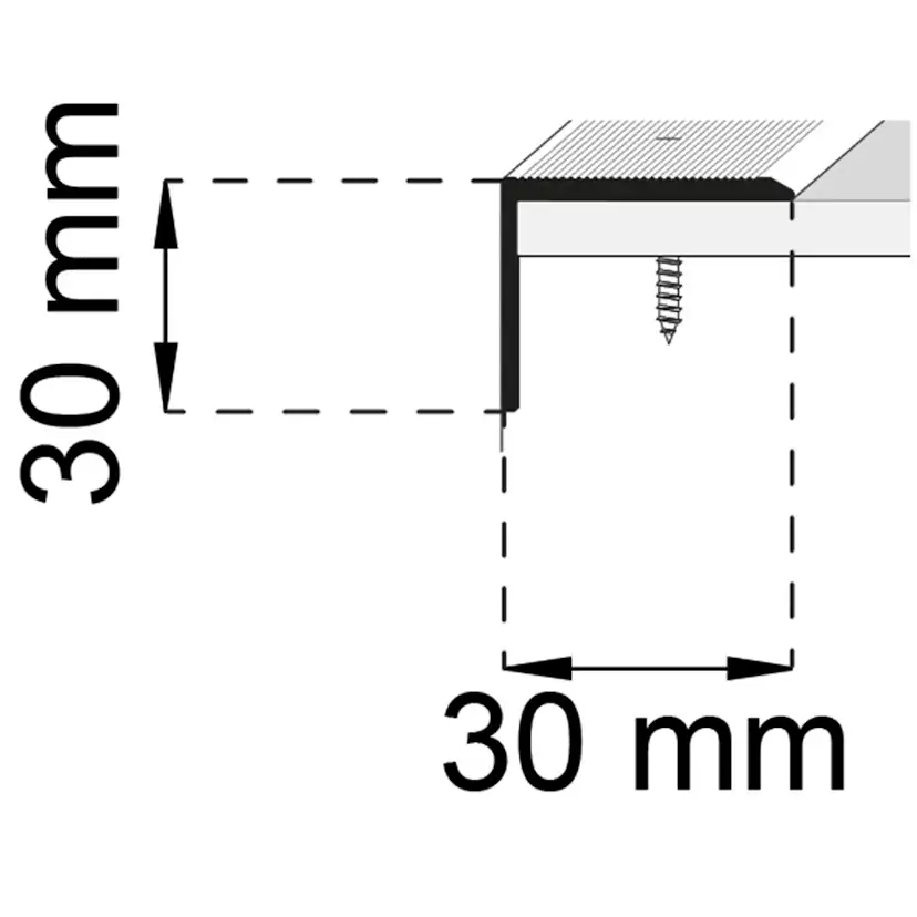 Kantlist Habo A29 Mattsvart 30x30 mm