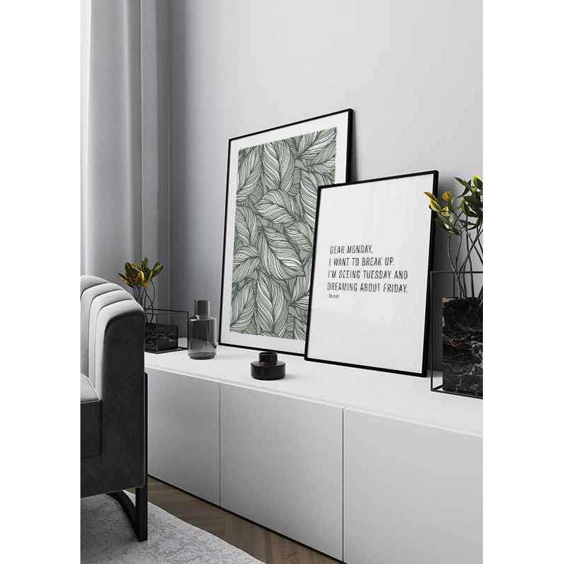 Poster Gallerix Leaf Pattern