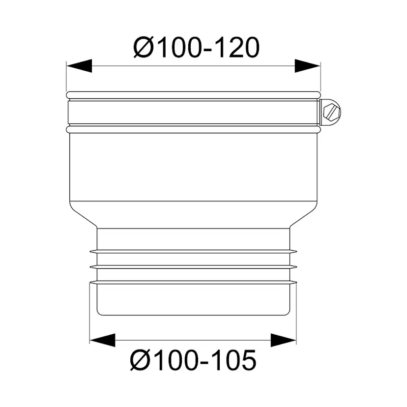 Gummikoppling Purus Plug-in 100-120/100-105