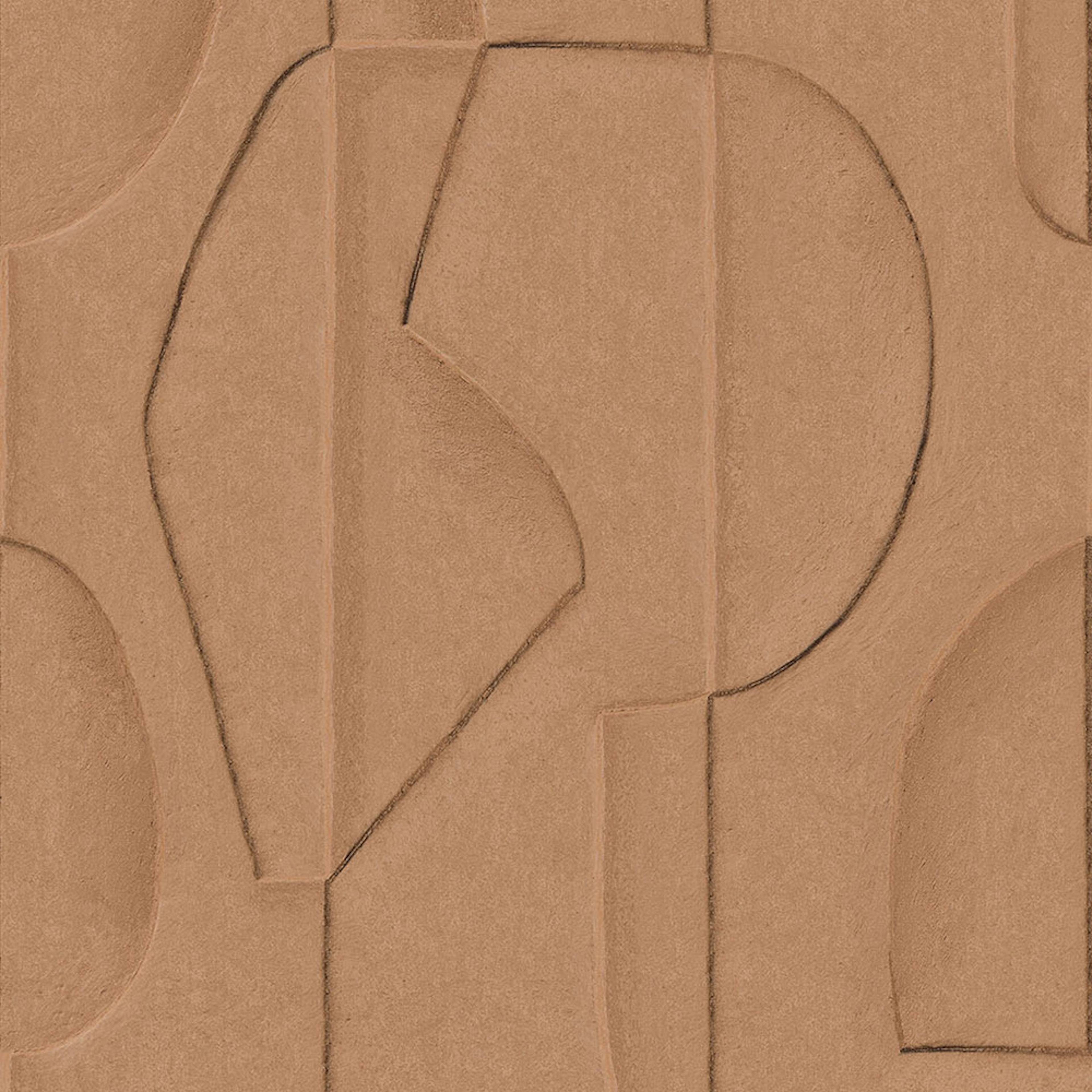 Fototapet Eijffinger Artifact väggbild Sculpted Clay Terra 312482