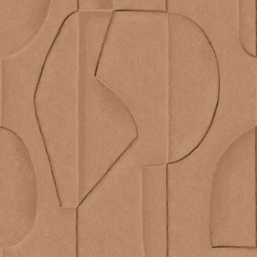 Fototapet Eijffinger Artifact väggbild Sculpted Clay Terra 312482