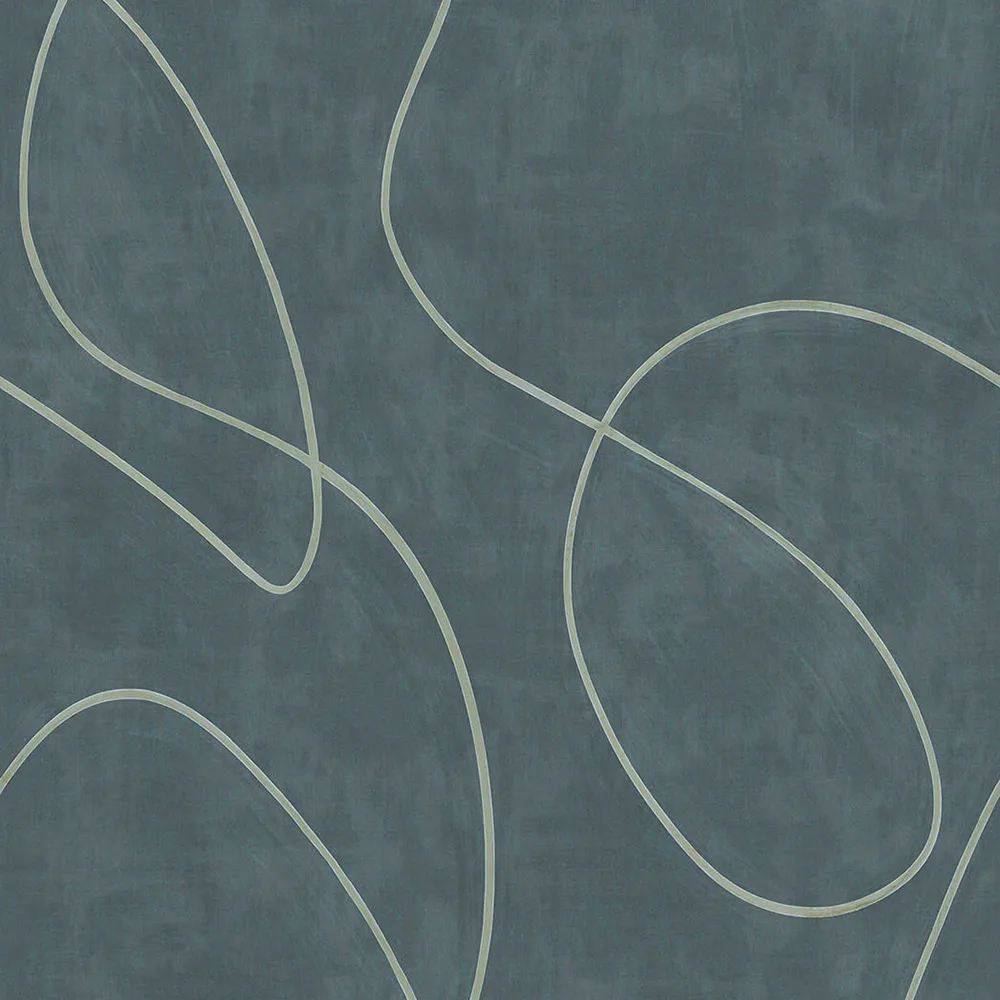 Fototapet Eijffinger Artifact väggbild Painted Lines Indigo 312487