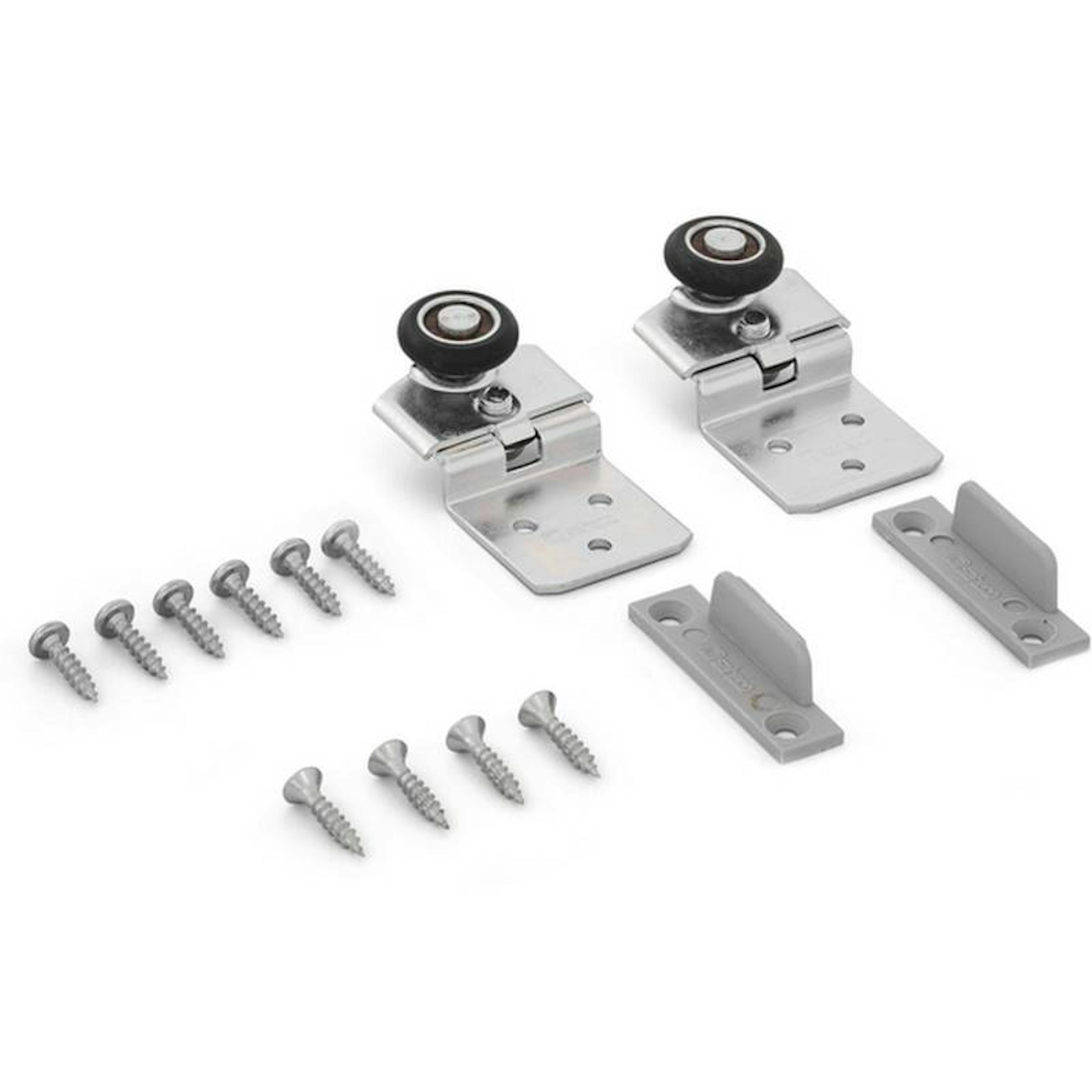 Beslagssats Habo SF-30  Komplett Hjultsats för Skjutdörrsskena SF-30