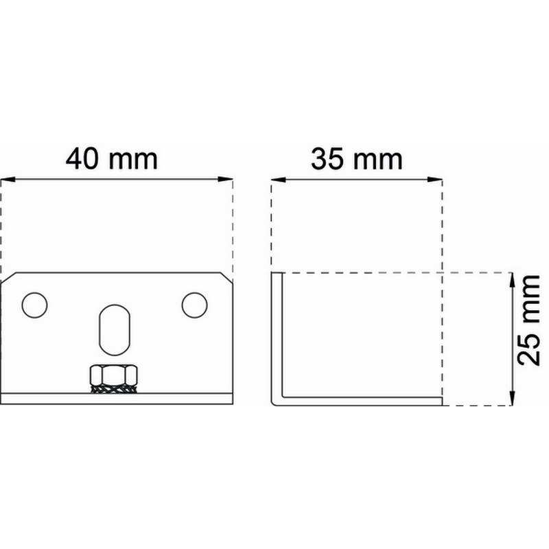 Väggfäste Habo SF-70 Skjutdörrsskena SF-70
