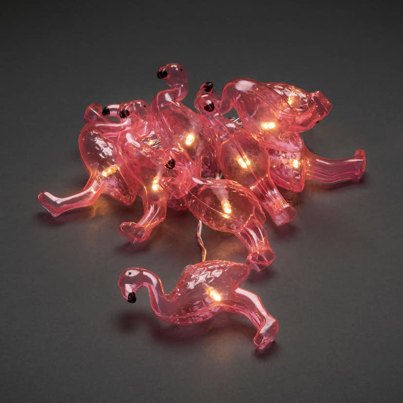 Ljusslinga Gnosjö Konstsmide Flamingos 10