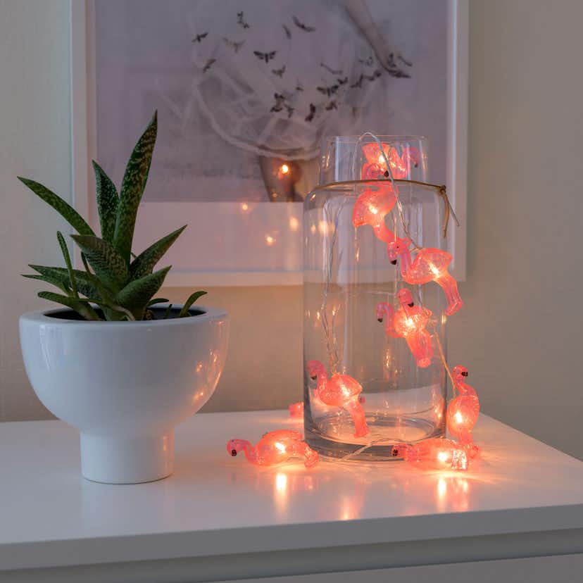 Ljusslinga Gnosjö Konstsmide Flamingos 10