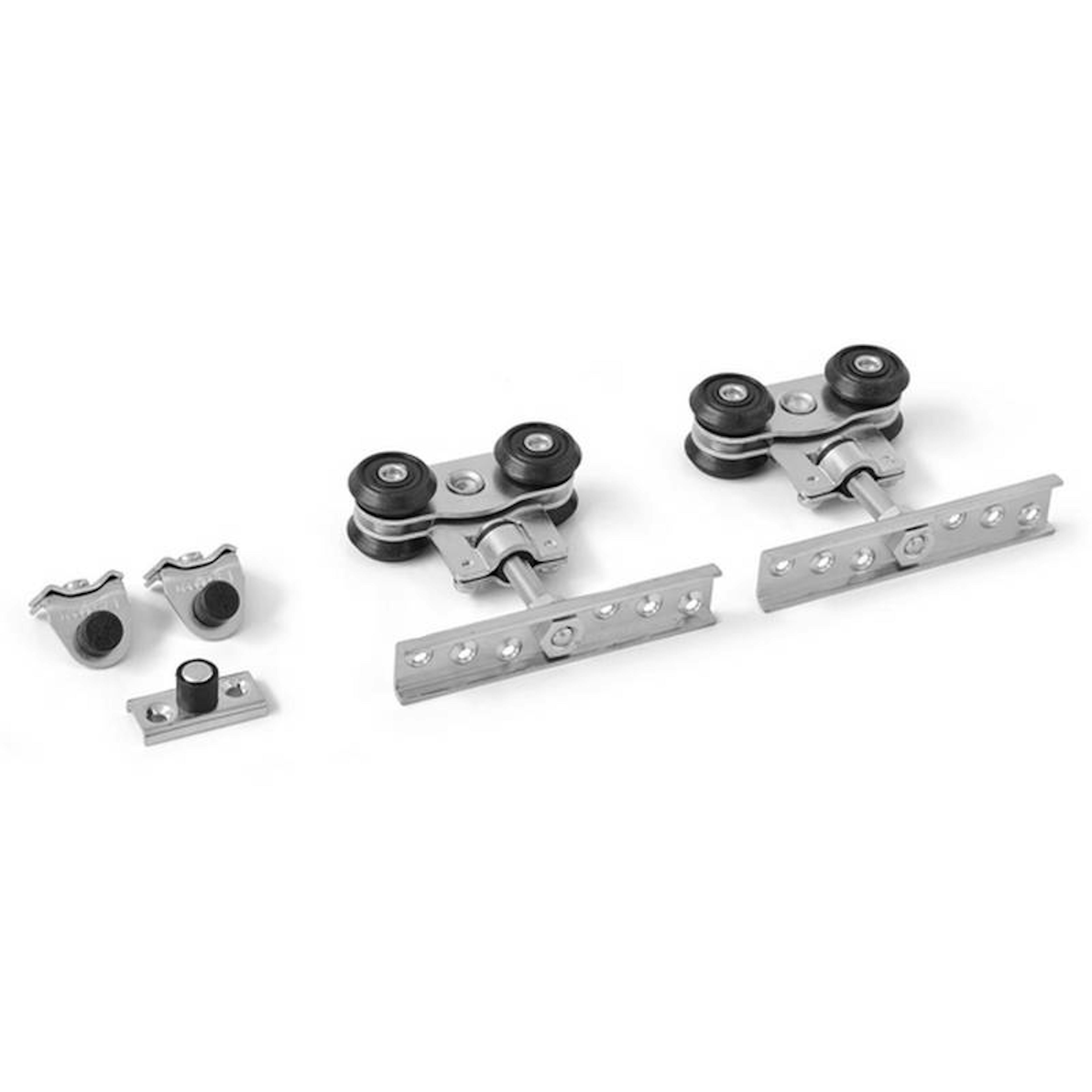 Beslagssats Habo SF-300  Komplett Hjultsats för Skjutdörrsskena SF-300