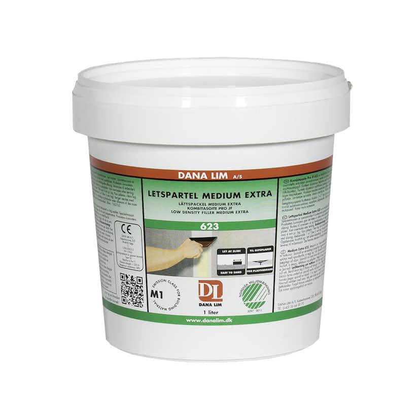 Lättspackel Danalim Medium 623 Extra Dana Thinner & Förtunning 1 Liter