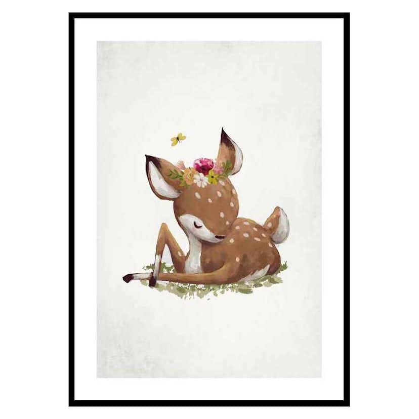 Poster Gallerix Watercolor Sleepy Deer