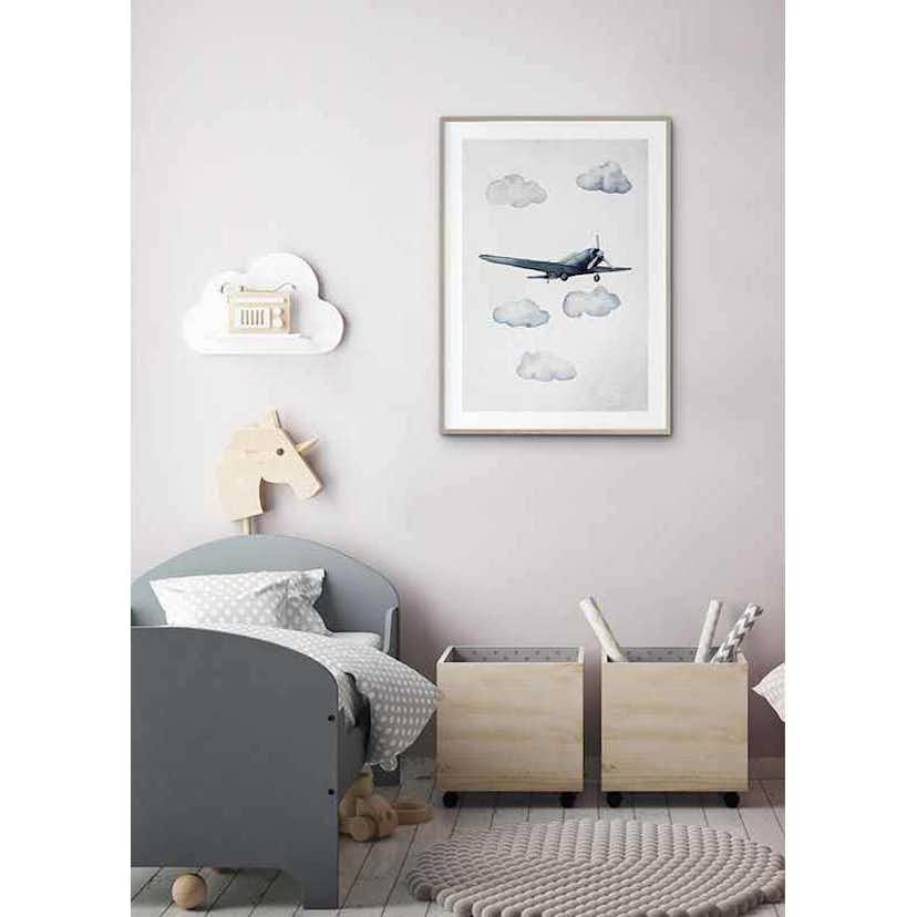 Poster Gallerix Watercolor Airplane