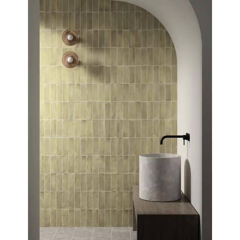 Kakel Lhådös Sandy Weald Green 6,5x20