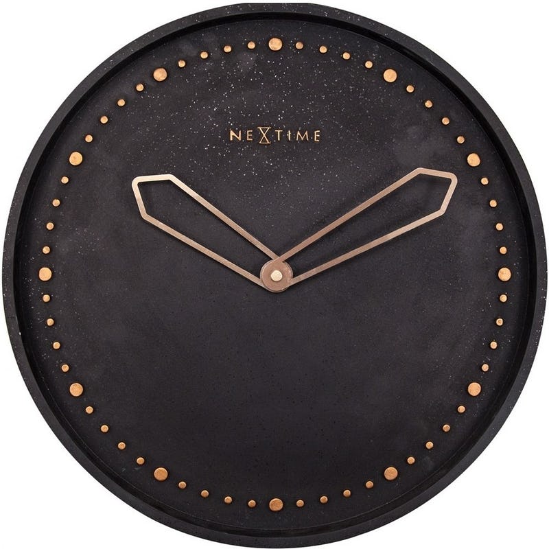 Väggklocka NeXtime Cross Guld