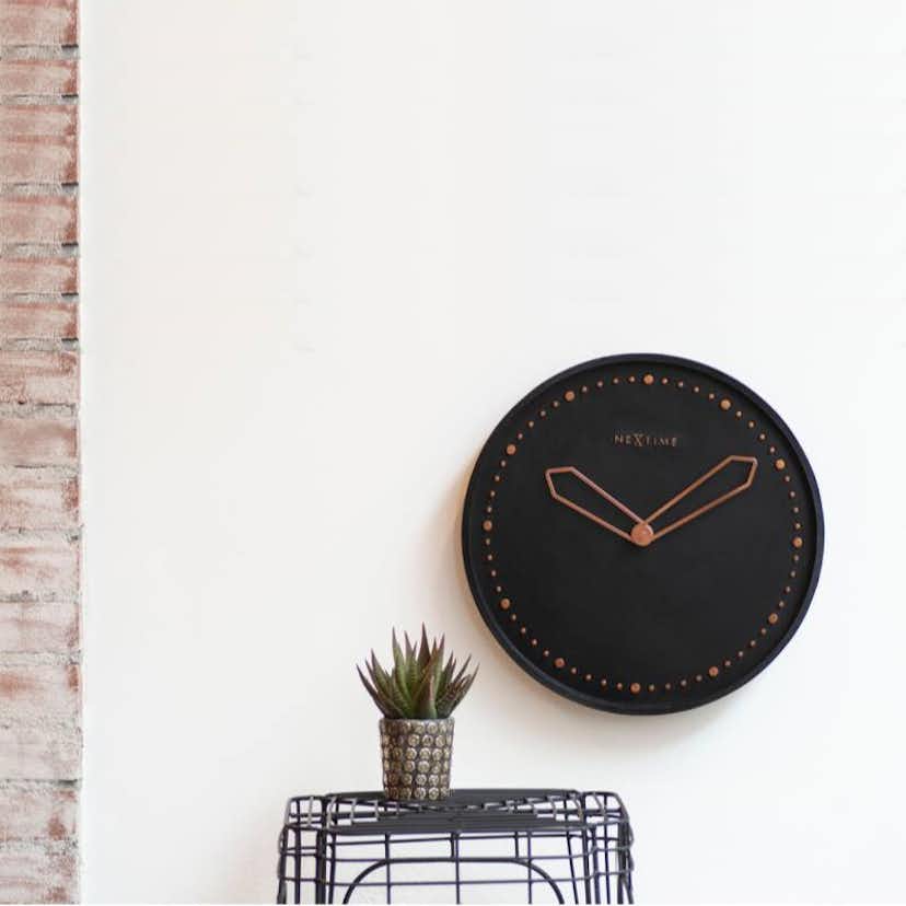 Väggklocka NeXtime Cross Guld