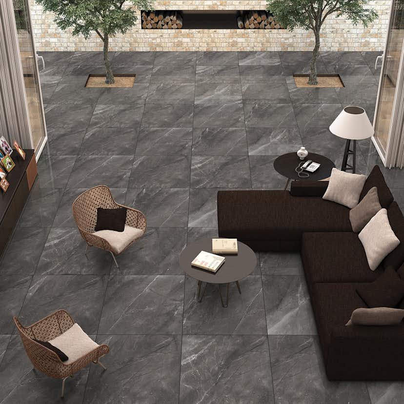 Klinker Netto Ceramika Venezia Nero Matt 60x60 cm