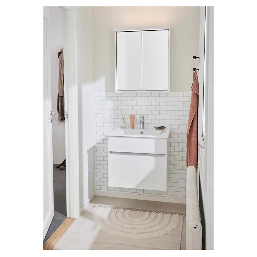 Tvättställsskåp Noro Nova Vit Med Tvättställ