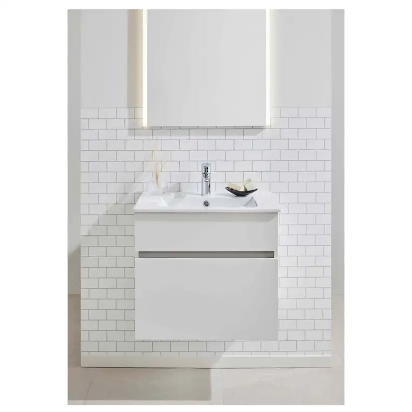 Tvättställsskåp Noro Nova Vit Med Tvättställ