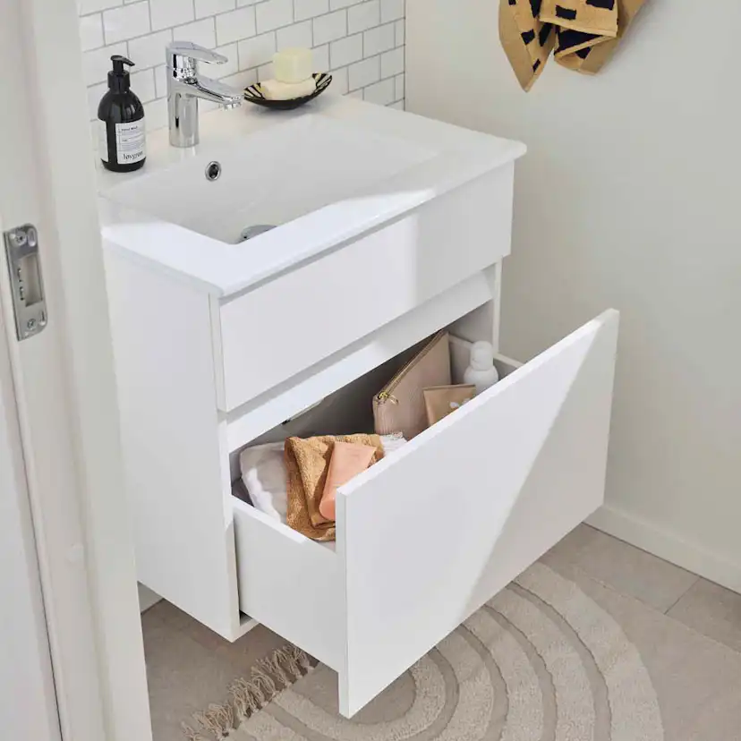 Tvättställsskåp Noro Nova Vit Med Tvättställ