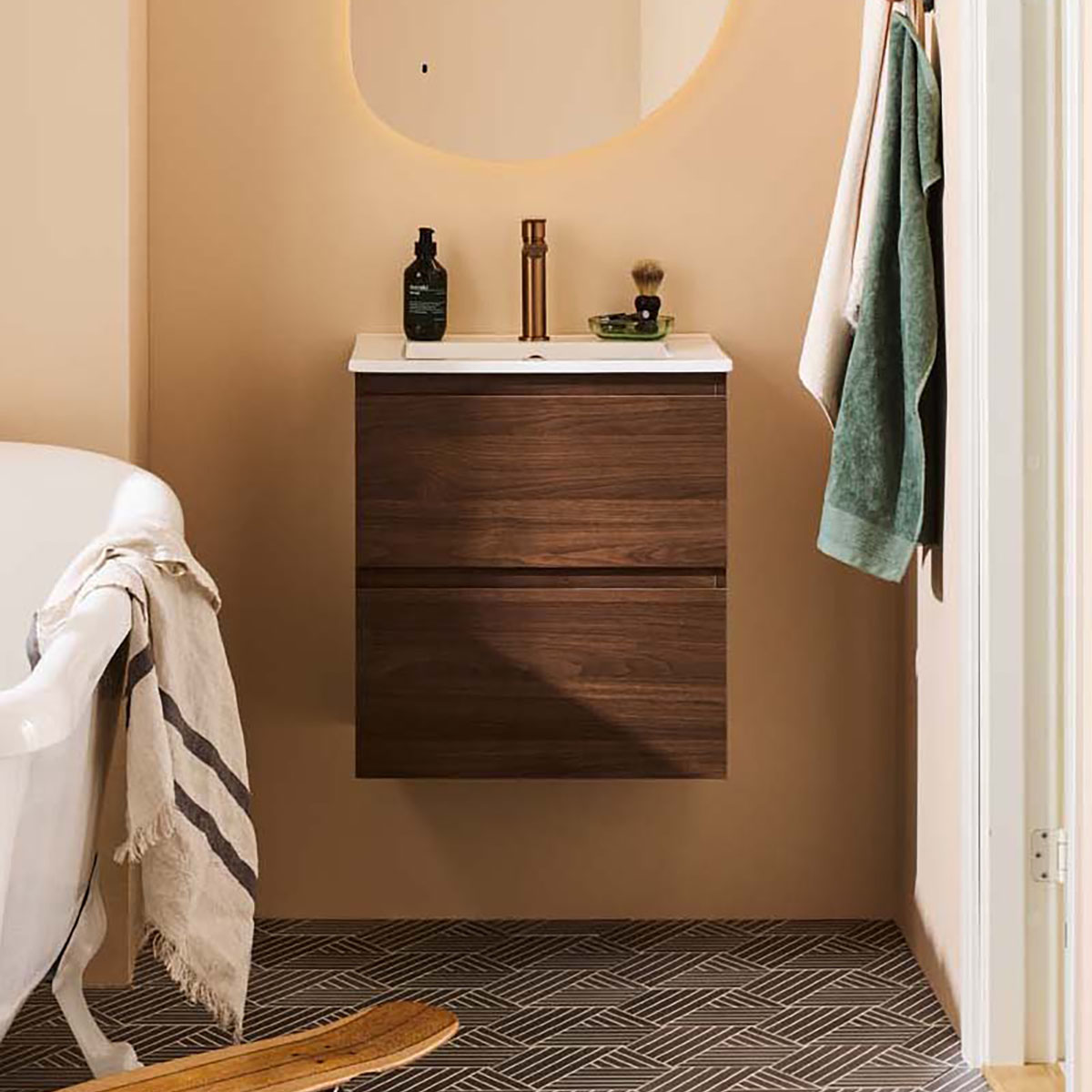 Tvättställsskåp Noro Vega med Tvättställ