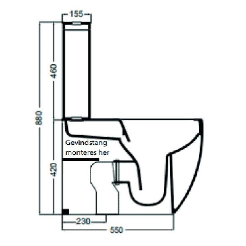 Toalettstol Lavabo Glomp BTW Rimless
