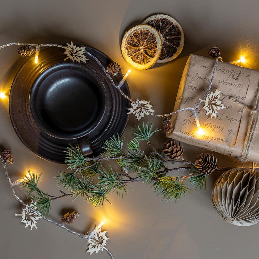 Ljusslinga Gnosjö Konstsmide 10L med Kottar LED