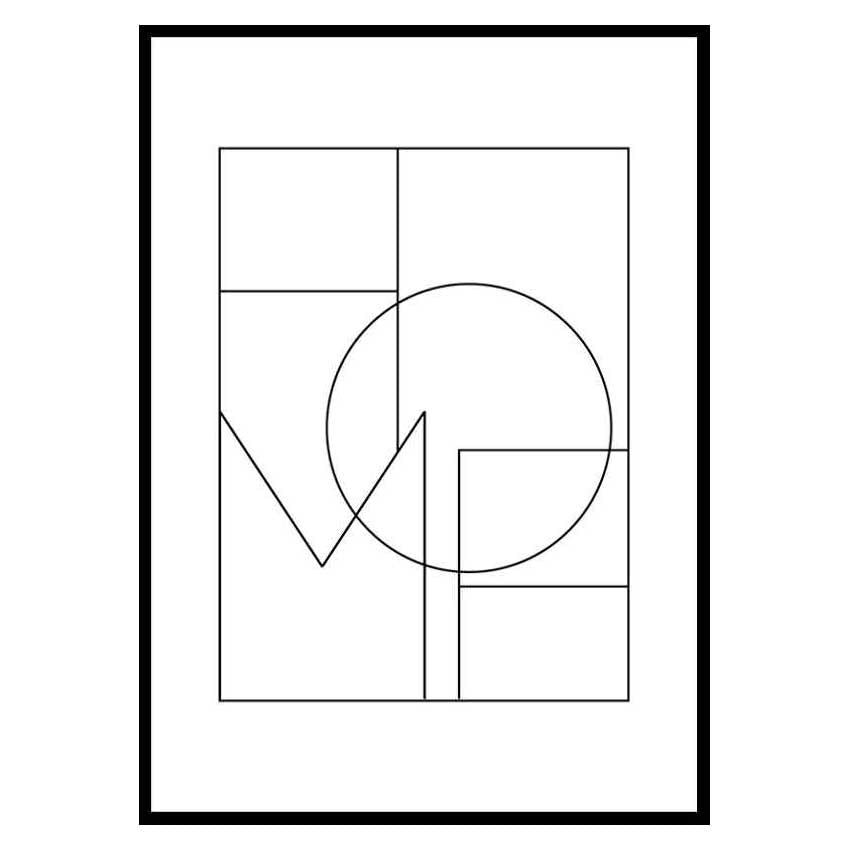 Poster Gallerix Home Line Art