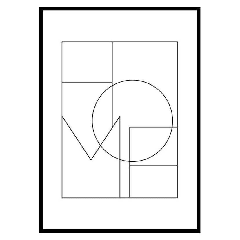Poster Gallerix Home Line Art