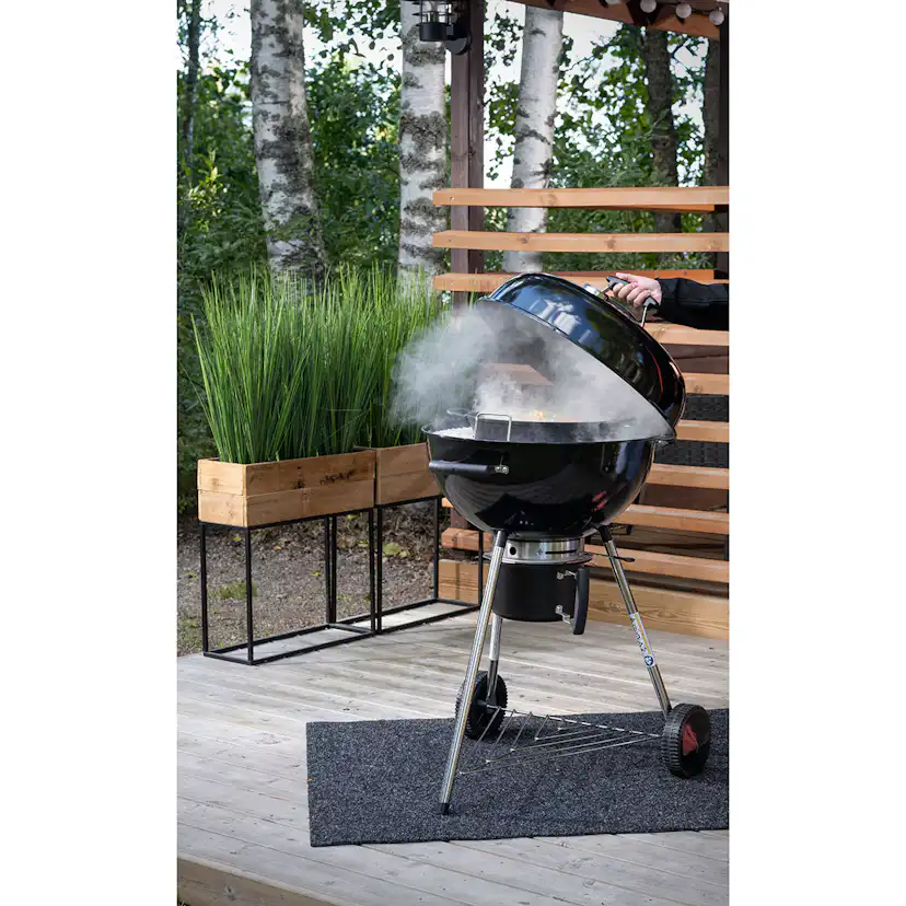 Kolgrill Mustang Gourmet 57 i Rostfritt Stål med Multigrill-galler