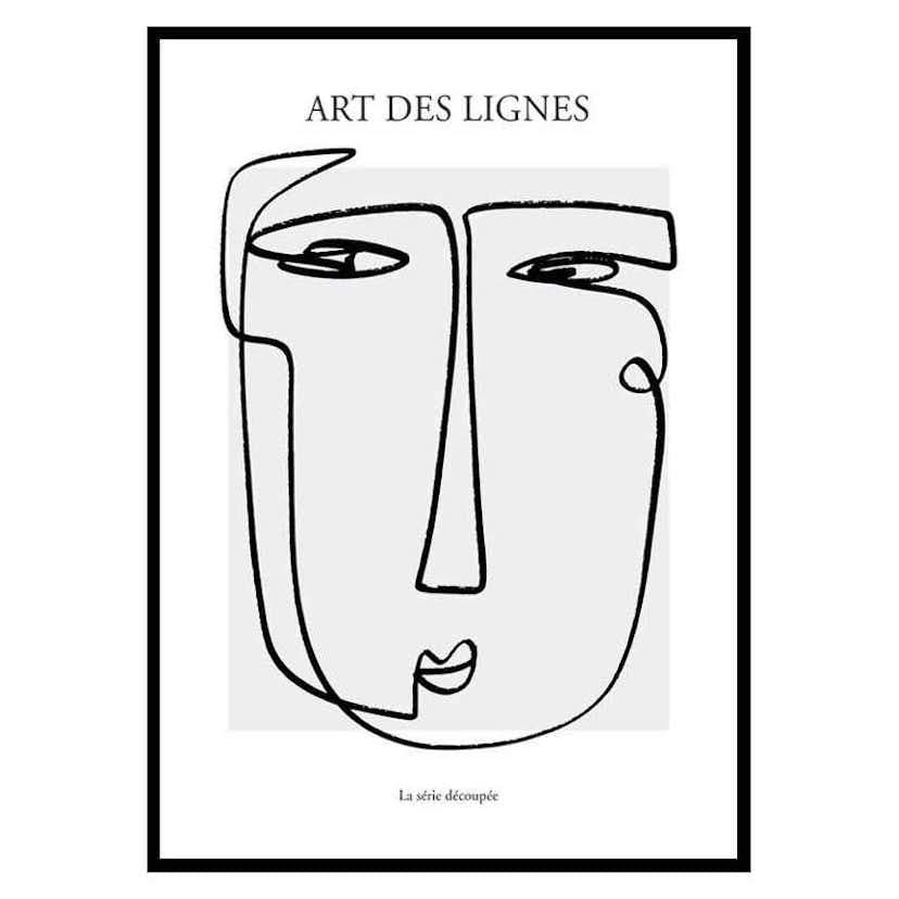 Poster Gallerix Art De Lignes No1