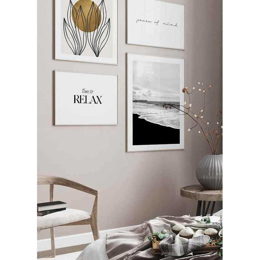 Poster Gallerix Watercolor Gold No1