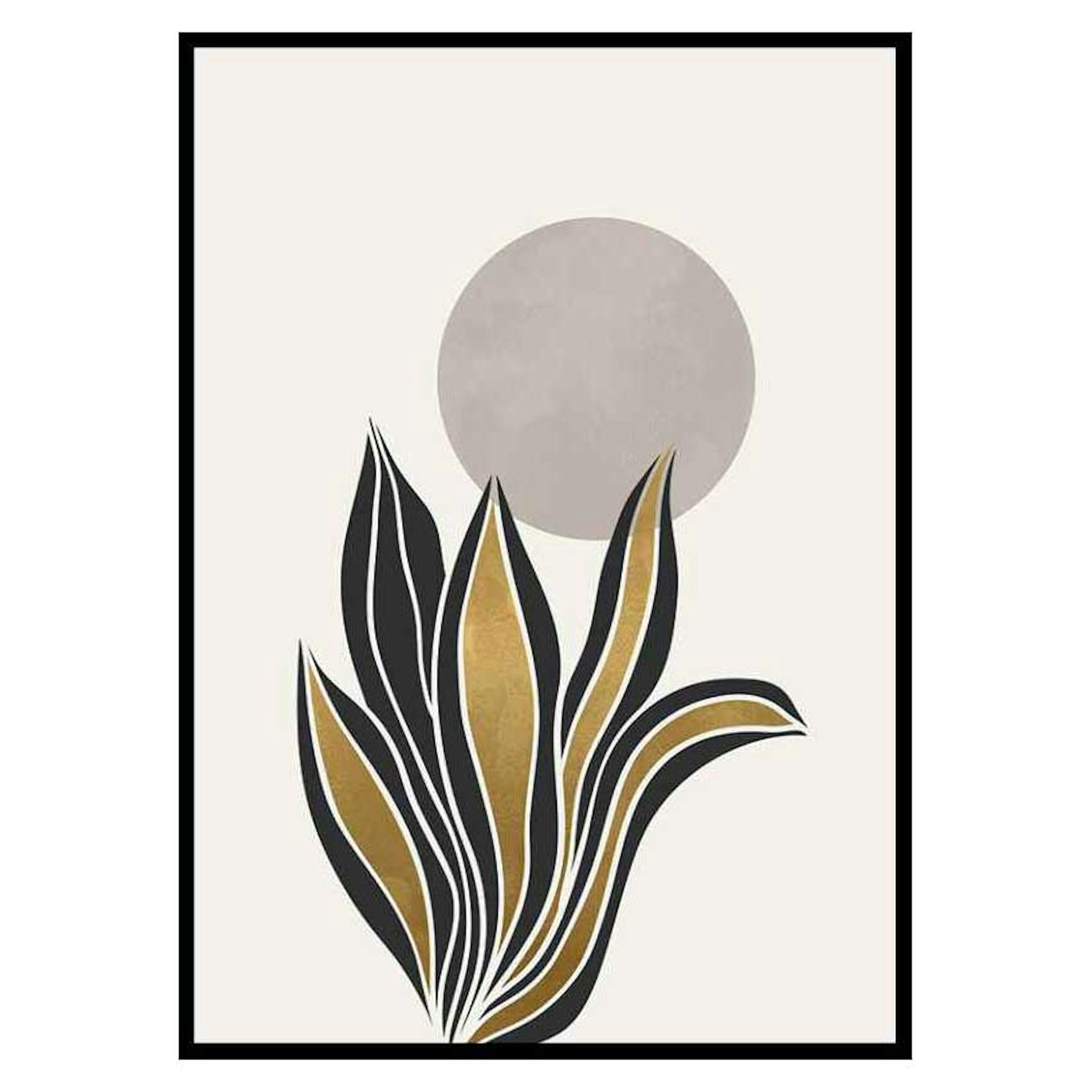 Poster Gallerix Watercolor Gold No2
