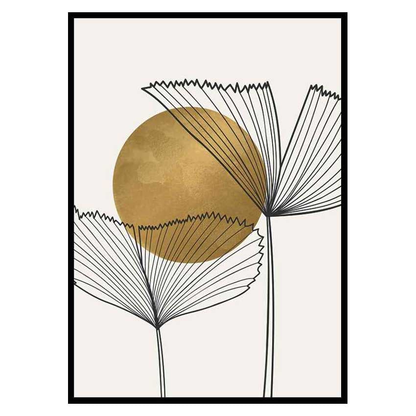 Poster Gallerix Watercolor Gold No3