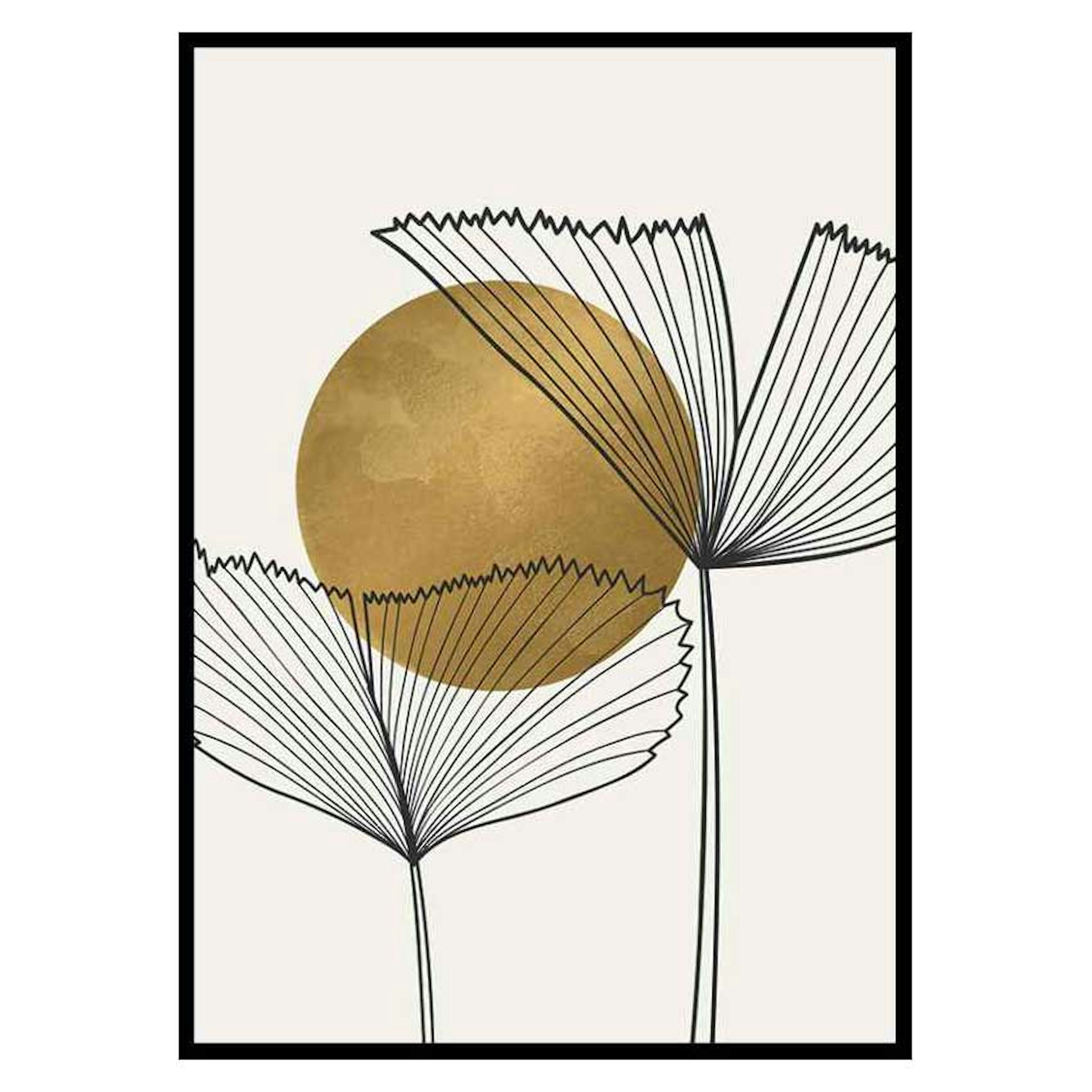Poster Gallerix Watercolor Gold No3