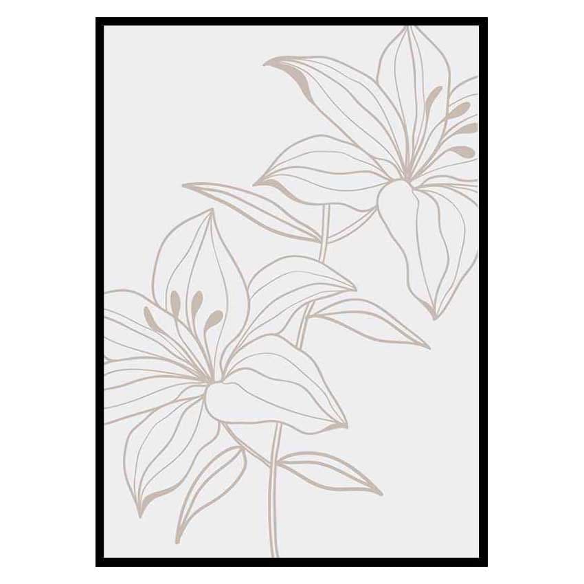 Poster Gallerix Line Art Flower No1