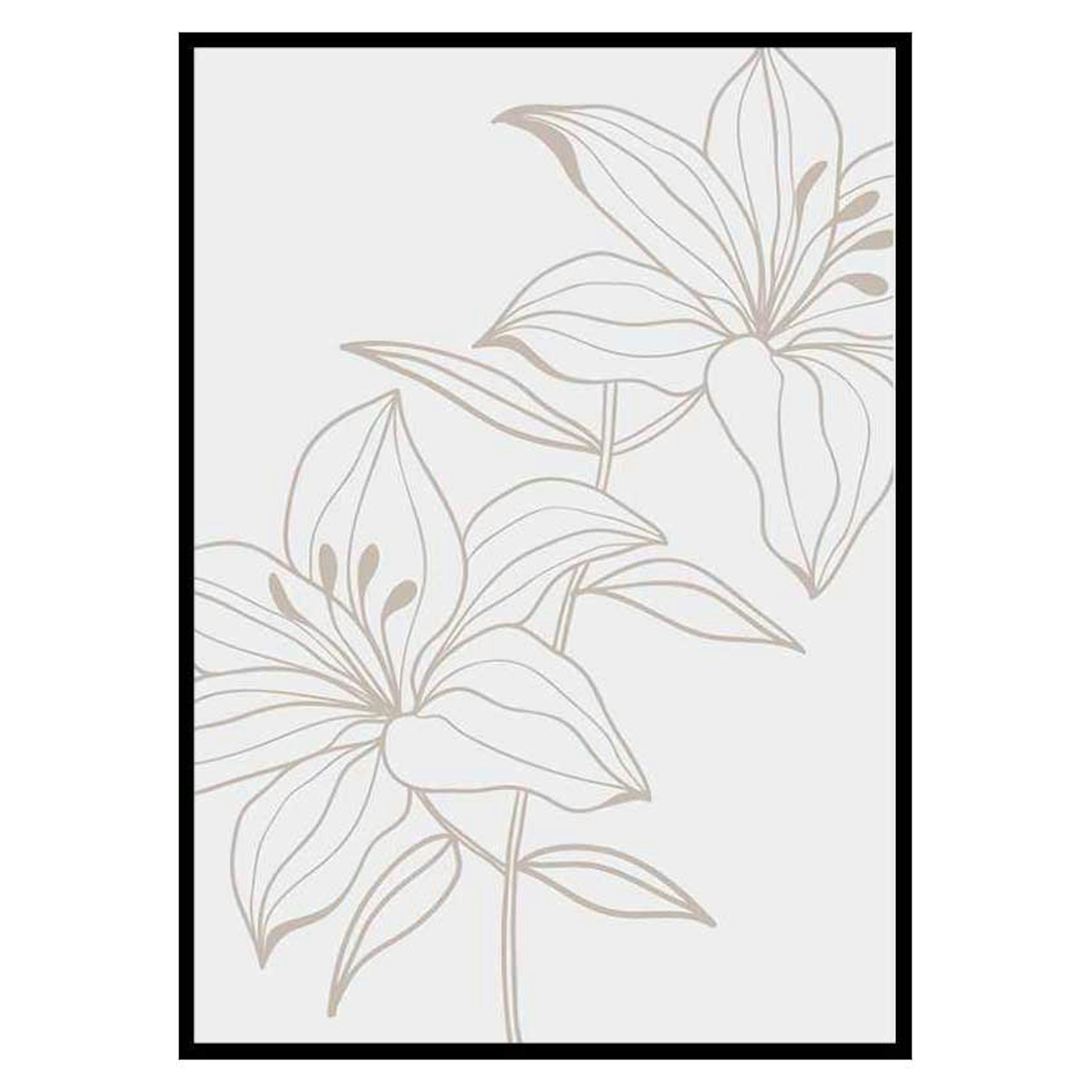 Poster Gallerix Line Art Flower No1